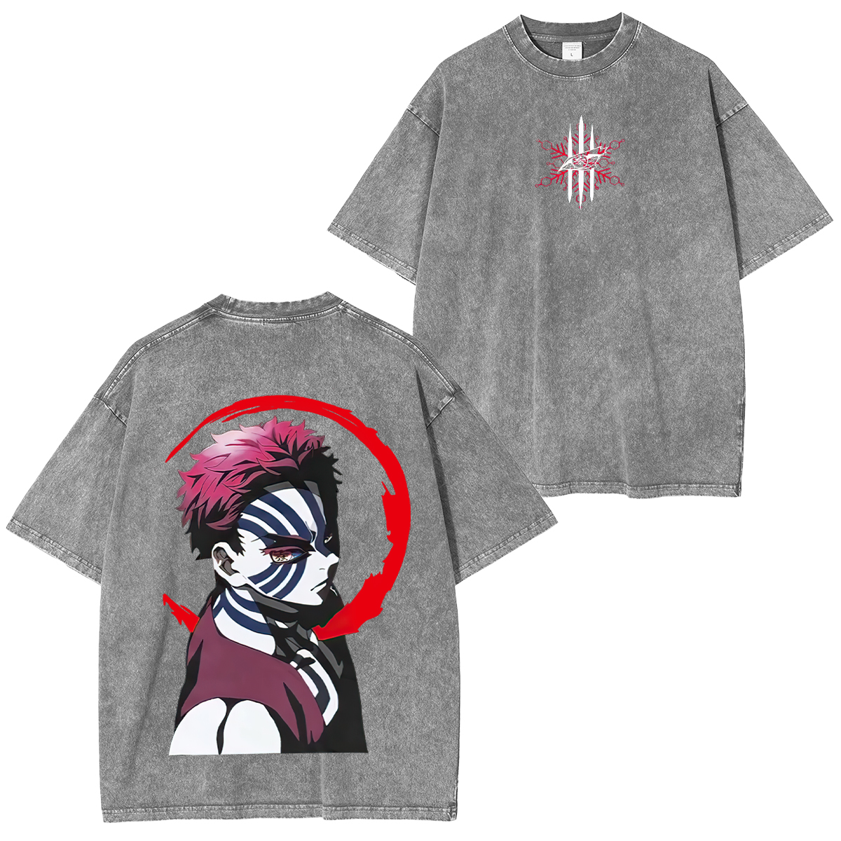 Demon Slayer Akaza Unisex Washed T-Shirt