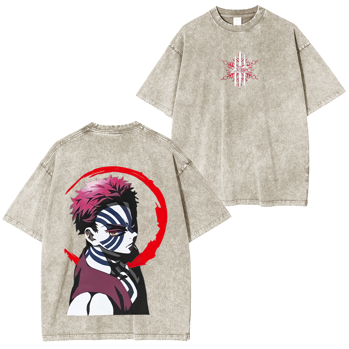 Demon Slayer Akaza Unisex Washed T-Shirt