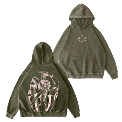 Jujutsu Kaisen Sukuna Unisex Washed Hoodie