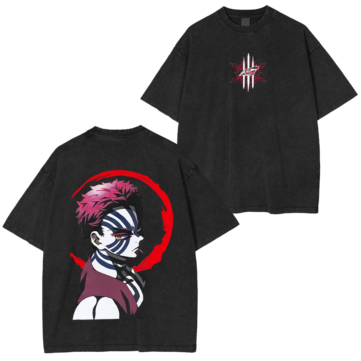 Demon Slayer Akaza Unisex Washed T-Shirt