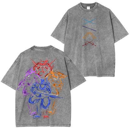 Teenage Mutant Ninja Turtles V2 Printed Unisex Washed T-Shirt