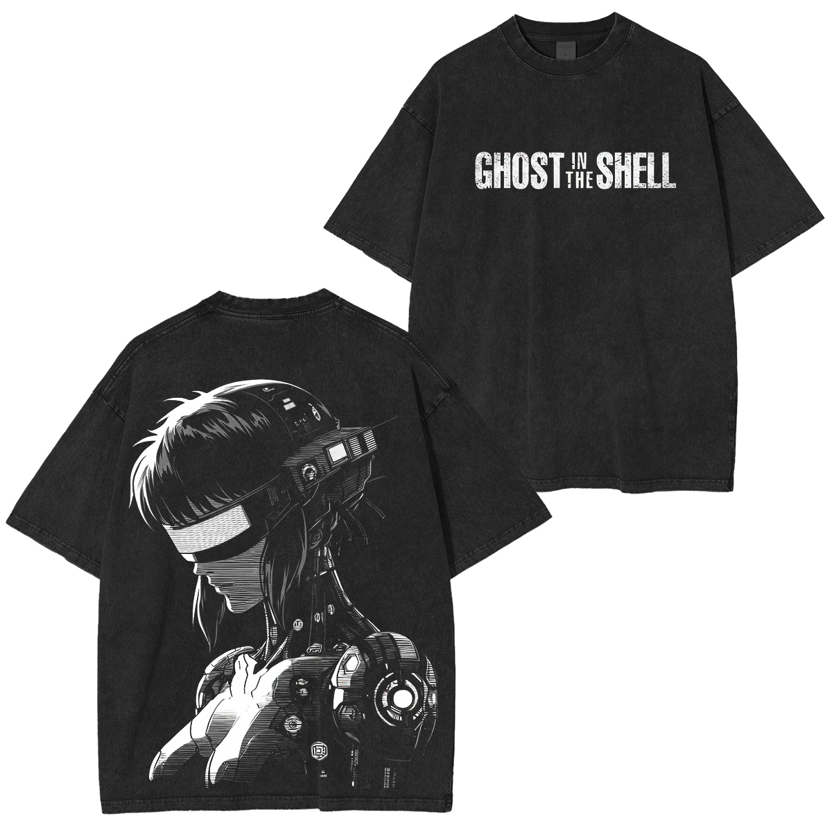 Ghost in the Shell Printed Unisex Washed T-Shirt
