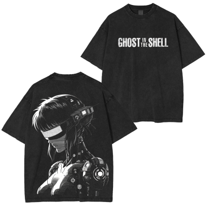 Ghost in the Shell Printed Unisex Washed T-Shirt