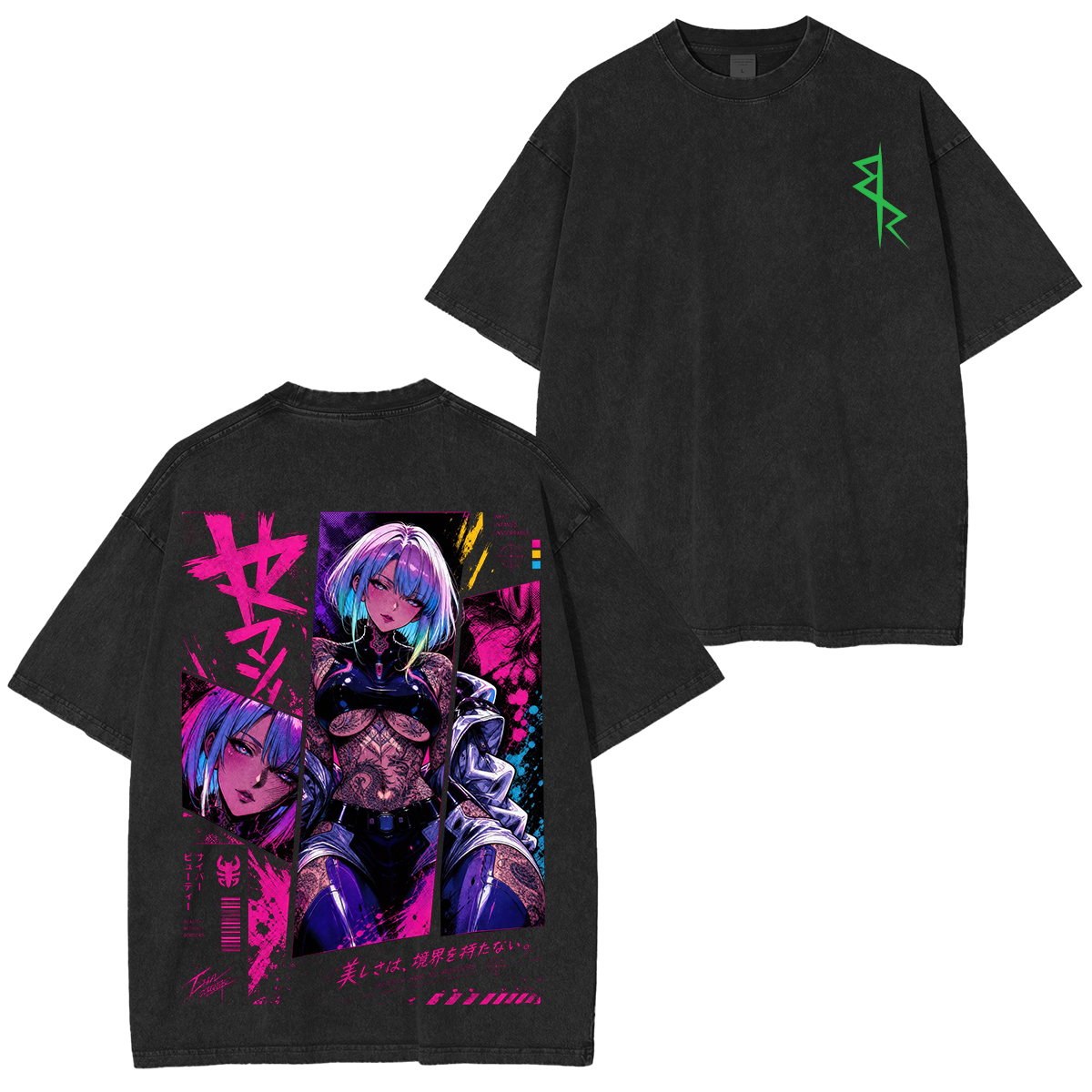 Cyberpunk Printed Unisex Washed T-Shirt