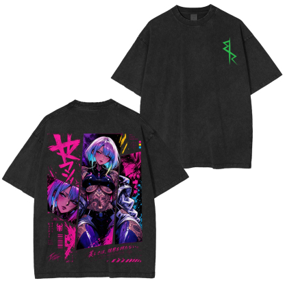 Cyberpunk Printed Unisex Washed T-Shirt