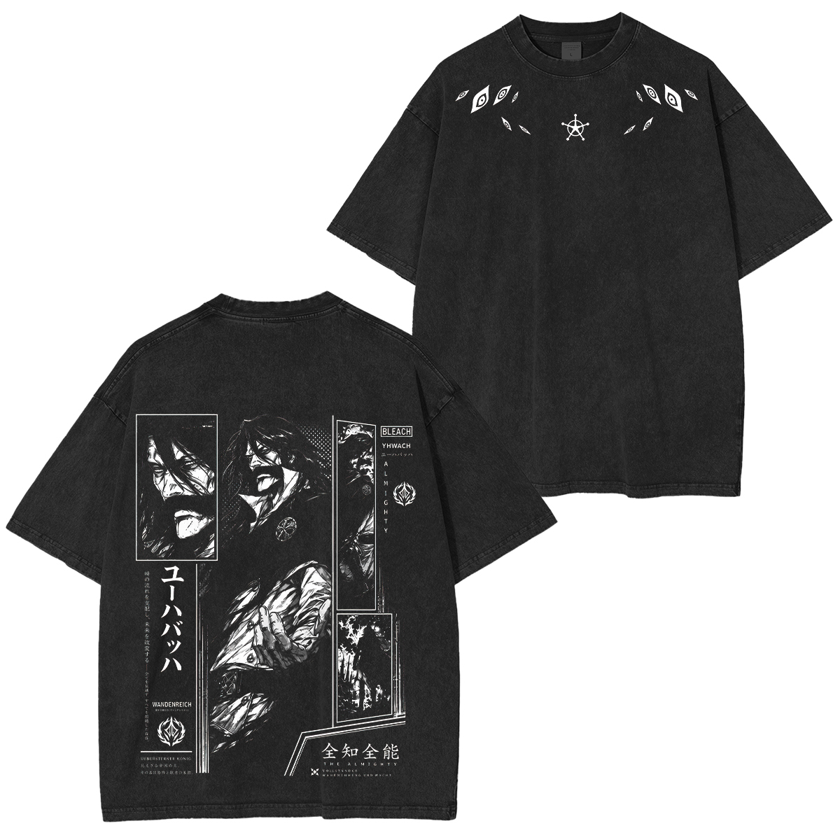 Bleach Printed Unisex Washed T-Shirt
