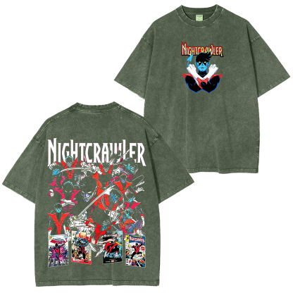 Nightcrawler Printed Unisex Washed T-Shirt