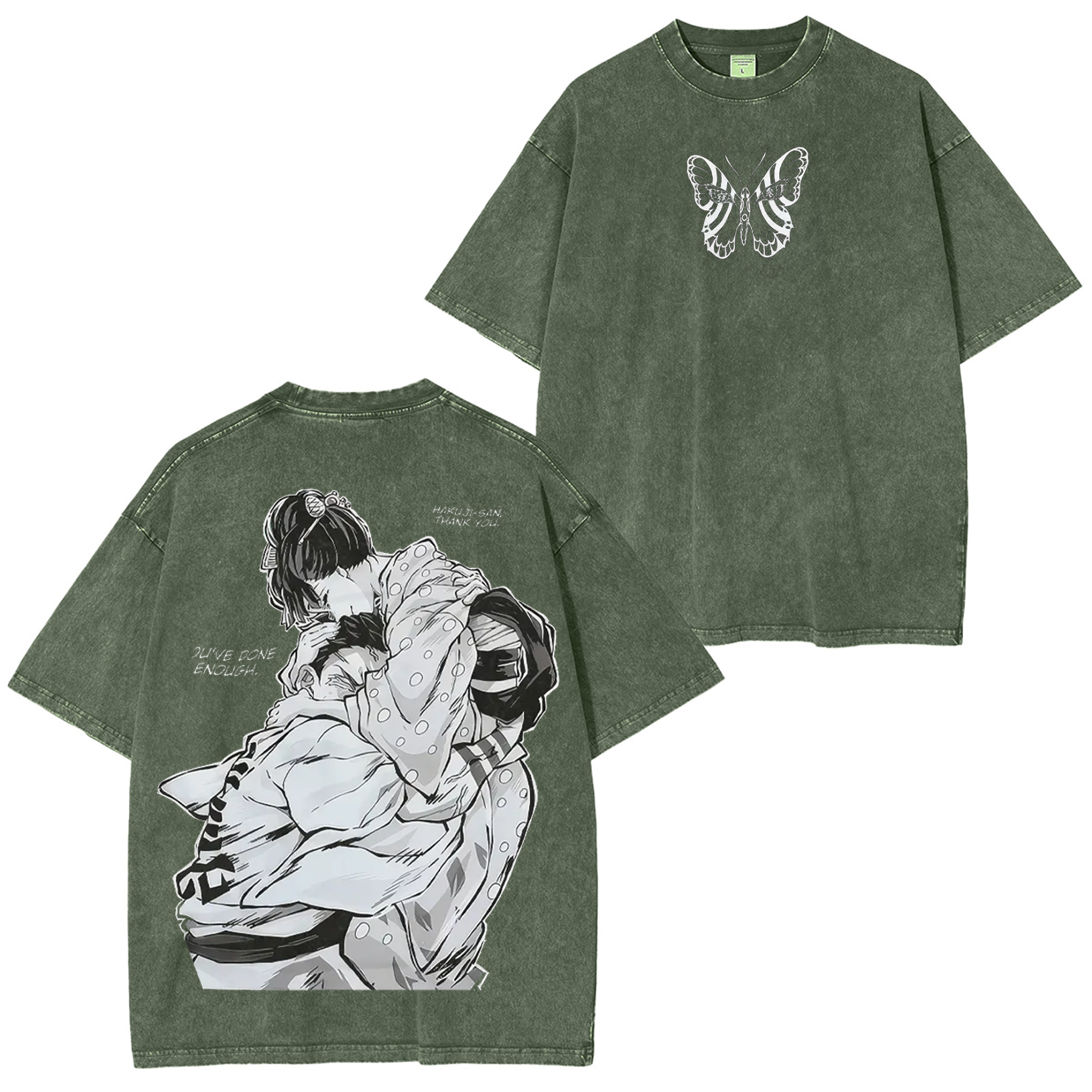 Demon Slayer Printed Unisex Washed T-Shirt