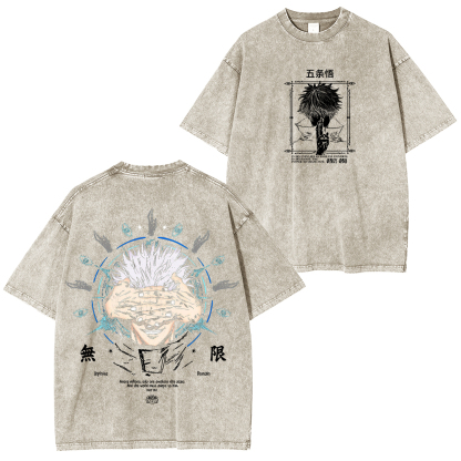 ujutsu Kaisen Satoru Gojo Unisex Washed T-Shirt