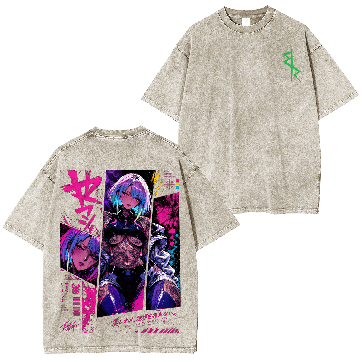 Cyberpunk Printed Unisex Washed T-Shirt