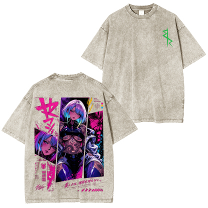Cyberpunk Printed Unisex Washed T-Shirt