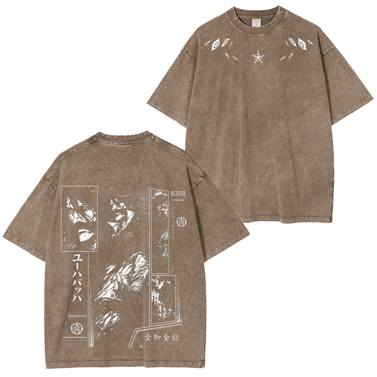 Bleach Printed Unisex Washed T-Shirt