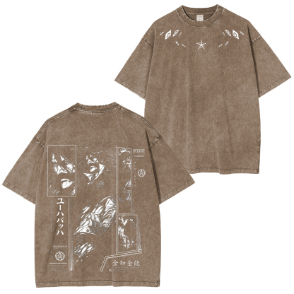 Bleach Printed Unisex Washed T-Shirt