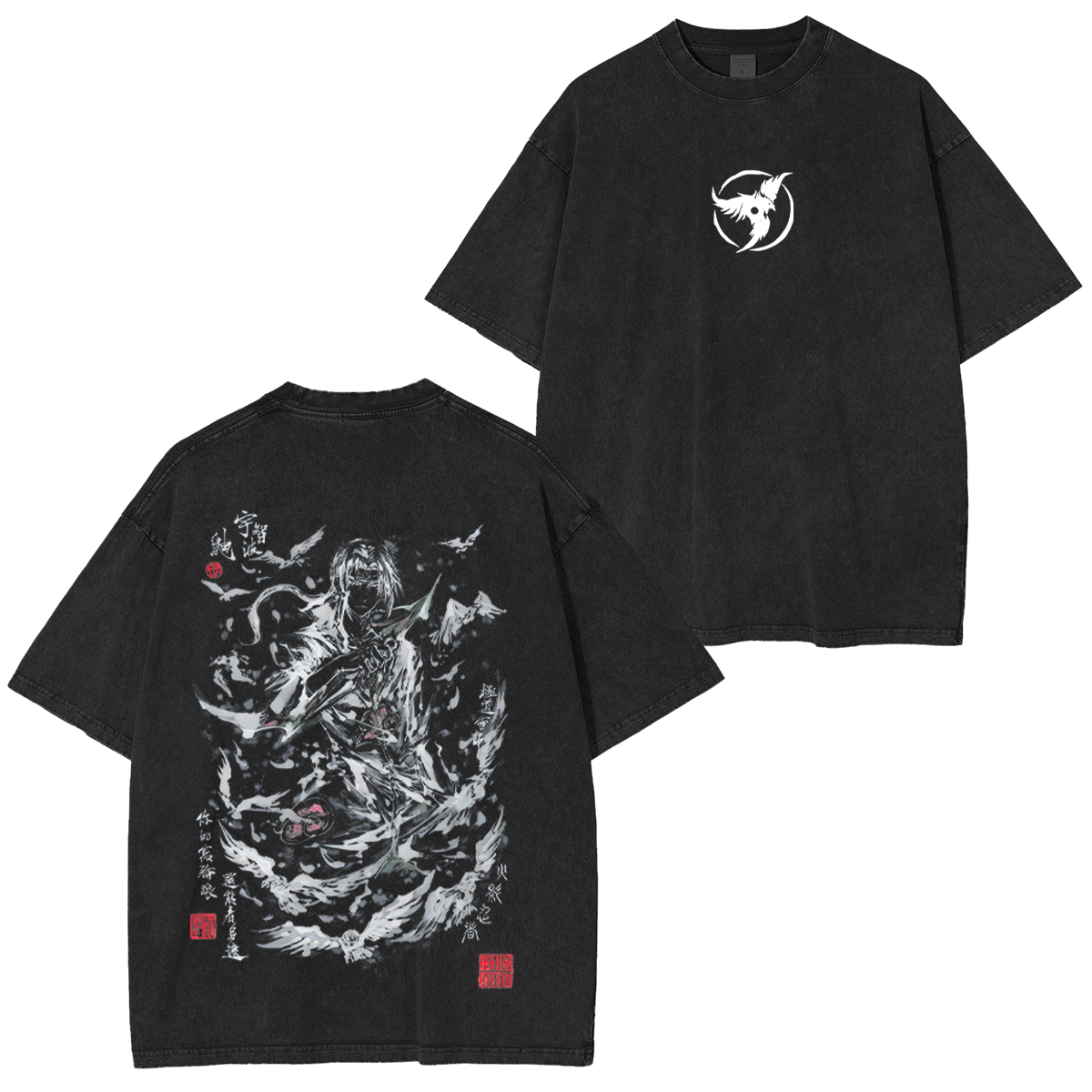 Naruto Itachi Uchiha Unisex Washed T-Shirt