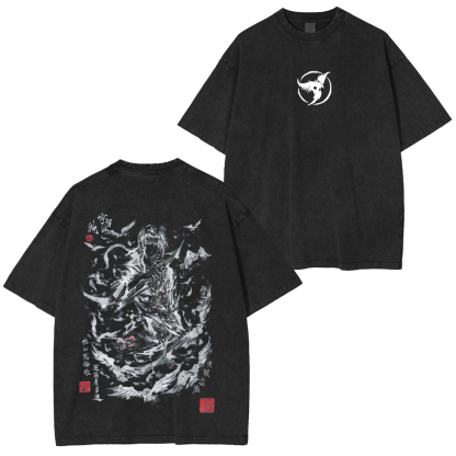 Naruto Itachi Uchiha Unisex Washed T-Shirt