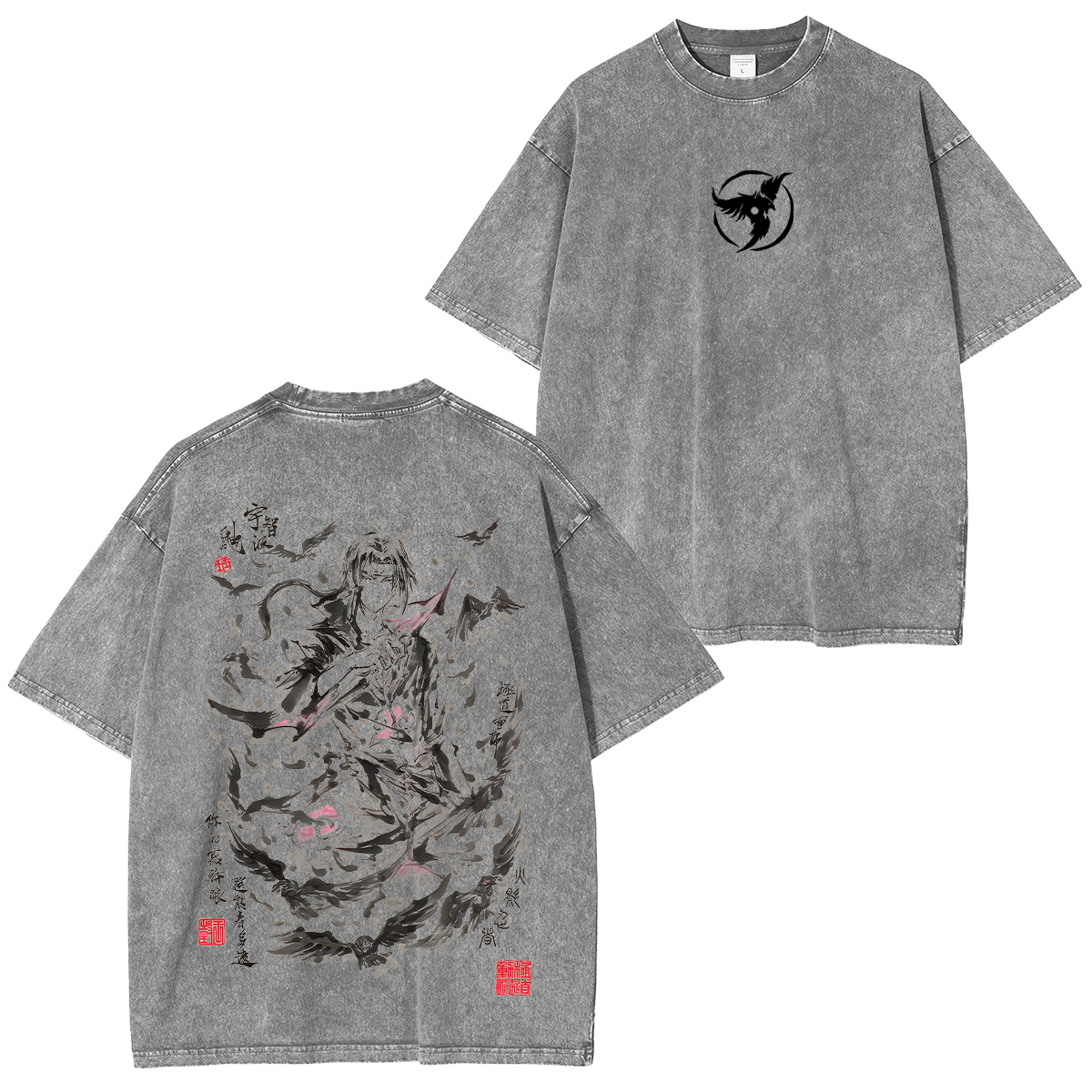 Naruto Itachi Uchiha Unisex Washed T-Shirt