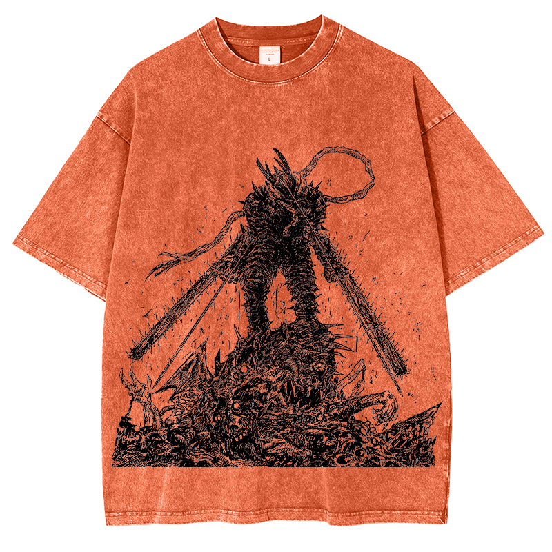 Chainsaw Man Unisex Washed T-Shirt