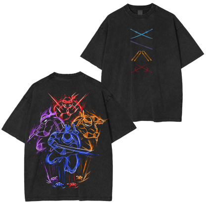 Teenage Mutant Ninja Turtles V2 Printed Unisex Washed T-Shirt