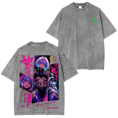 Cyberpunk Printed Unisex Washed T-Shirt