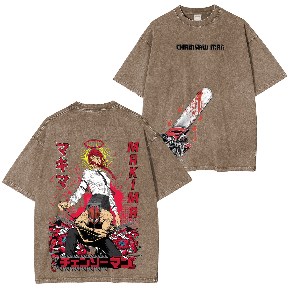 Chainsaw Man Makima  Unisex Washed T-Shirt
