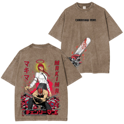 Chainsaw Man Makima  Unisex Washed T-Shirt