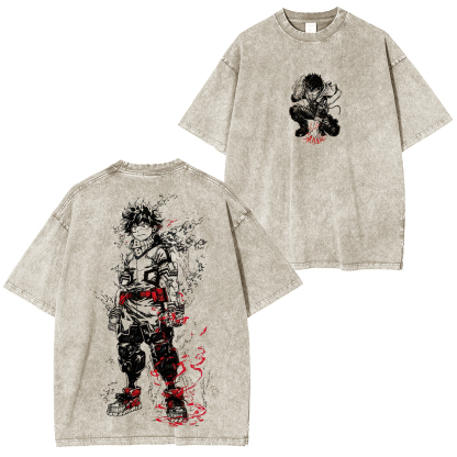 My Hero Academia Izuku Midoriya Unisex Washed T-Shirt