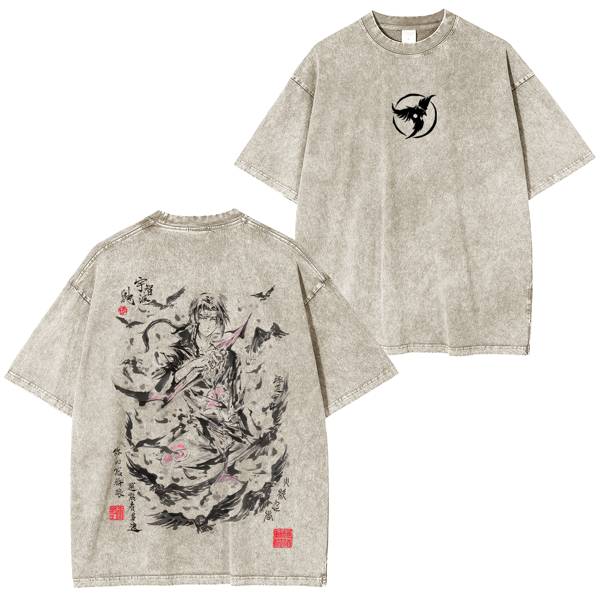 Naruto Itachi Uchiha Unisex Washed T-Shirt