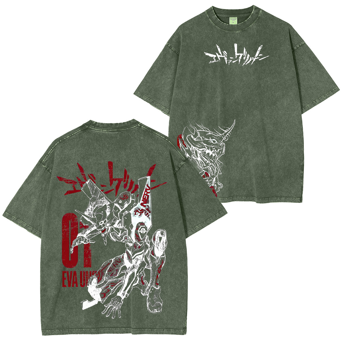 Neon Genesis Evangelion EVA Unit-01 Unisex Washed T-Shirt