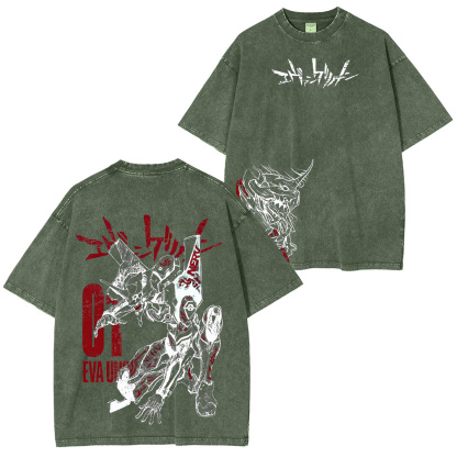 Neon Genesis Evangelion EVA Unit-01 Unisex Washed T-Shirt