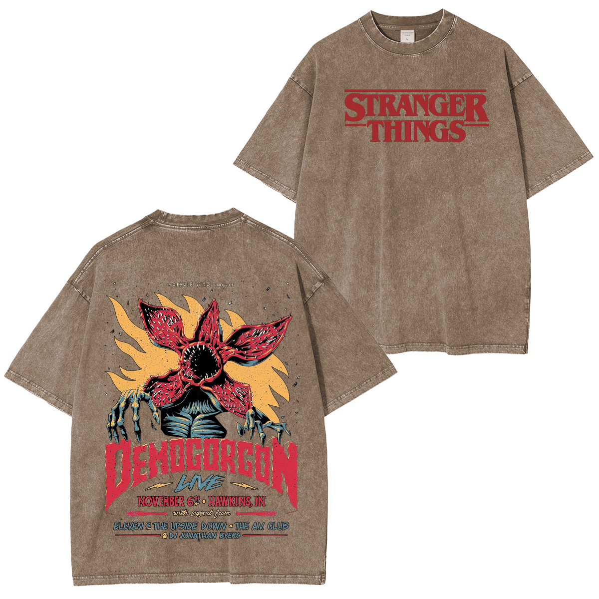 Stranger Things Demogorgon Unisex Washed T-Shirt