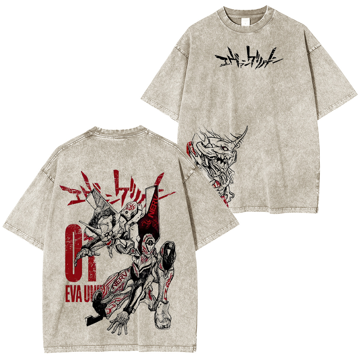 Neon Genesis Evangelion EVA Unit-01 Unisex Washed T-Shirt