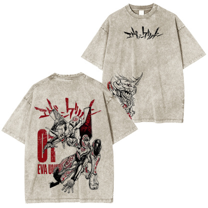 Neon Genesis Evangelion EVA Unit-01 Unisex Washed T-Shirt