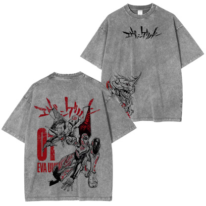 Neon Genesis Evangelion EVA Unit-01 Unisex Washed T-Shirt