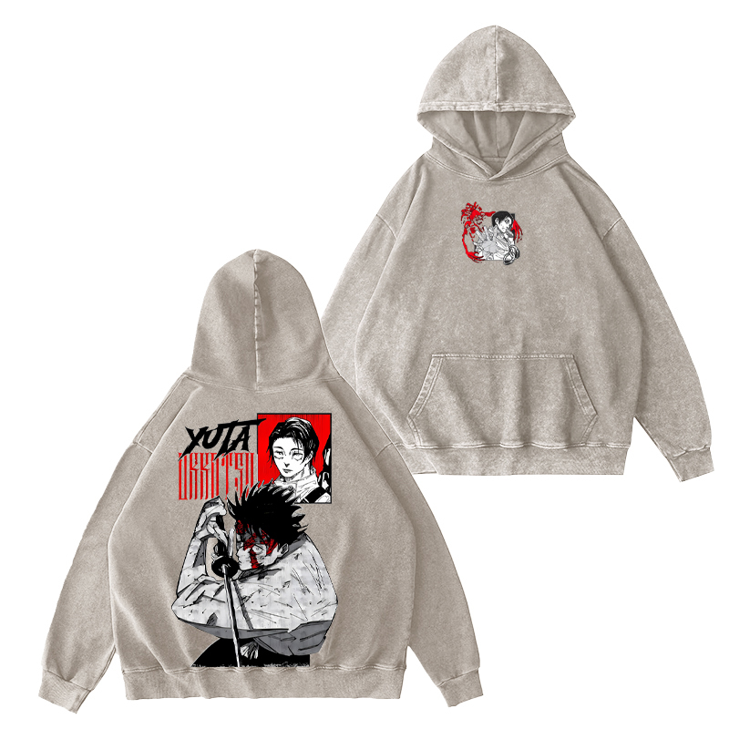 Jujutsu Kaisen Yuta Okkotsu Unisex Washed Hoodie