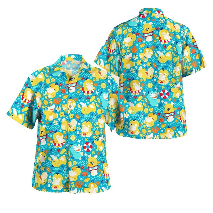 Pokemon Psyduck Button-Up Men's Shirt
