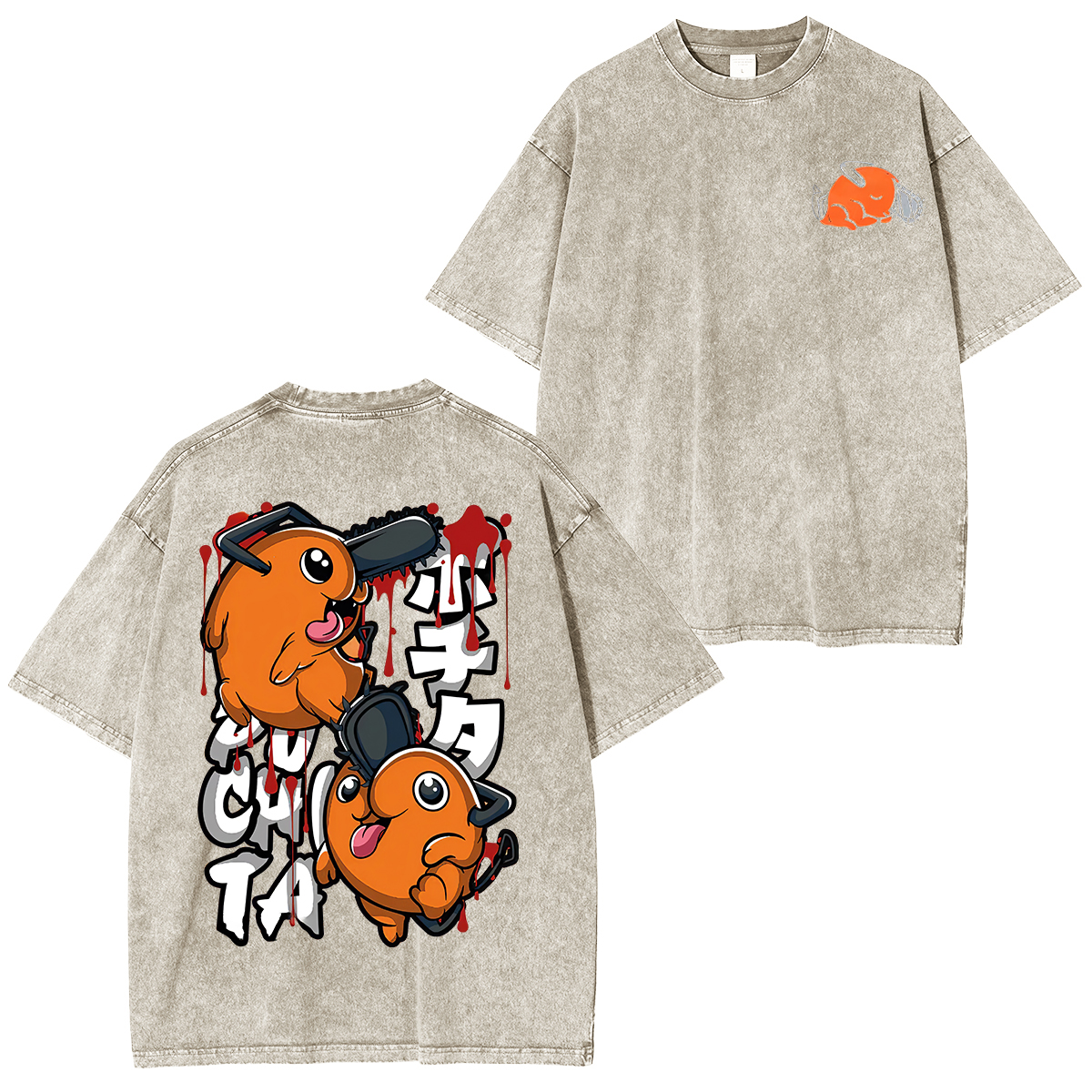 Chainsaw Man Pochita Unisex Washed T-Shirt