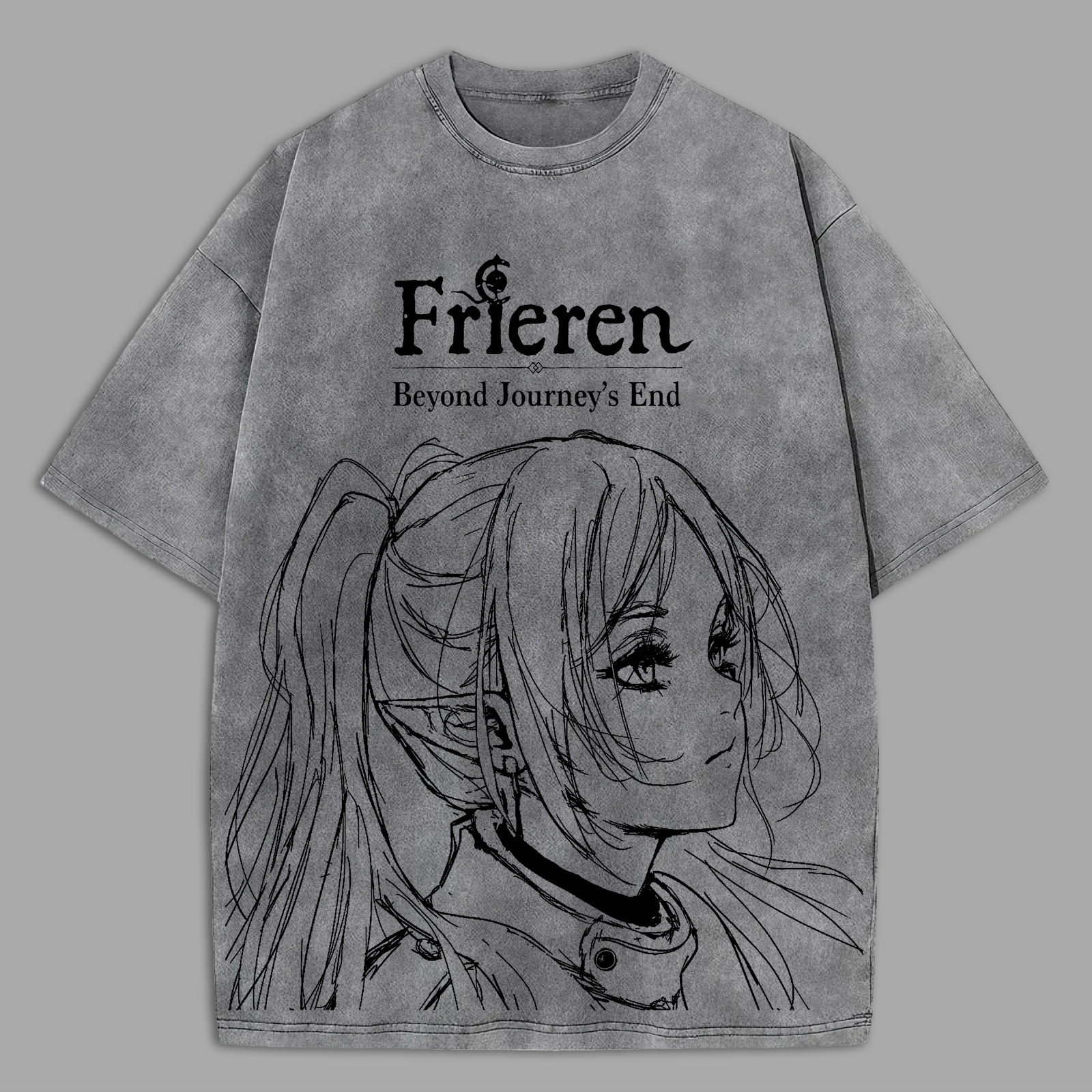 Frieren: Beyond Journey's End Printed Unisex Washed T-Shirt