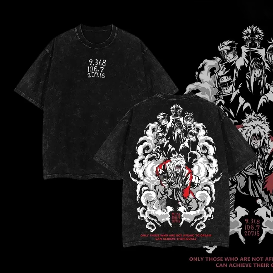 Naruto Printed Unisex Washed T-Shirt