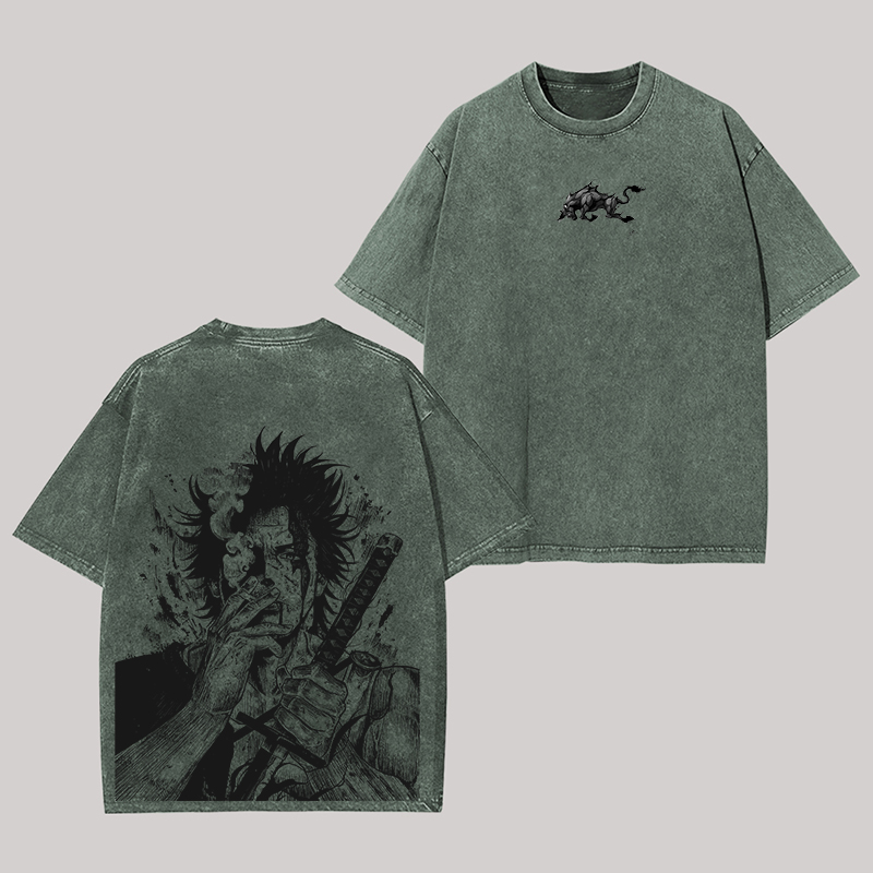 Black Clover Printed Unisex Washed T-Shirt