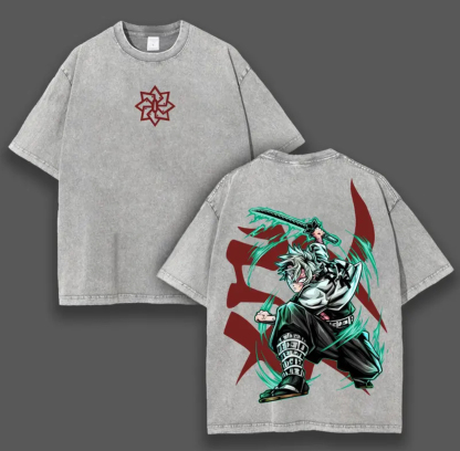 The Demon Slayer Printed Unisex Washed T-Shirt
