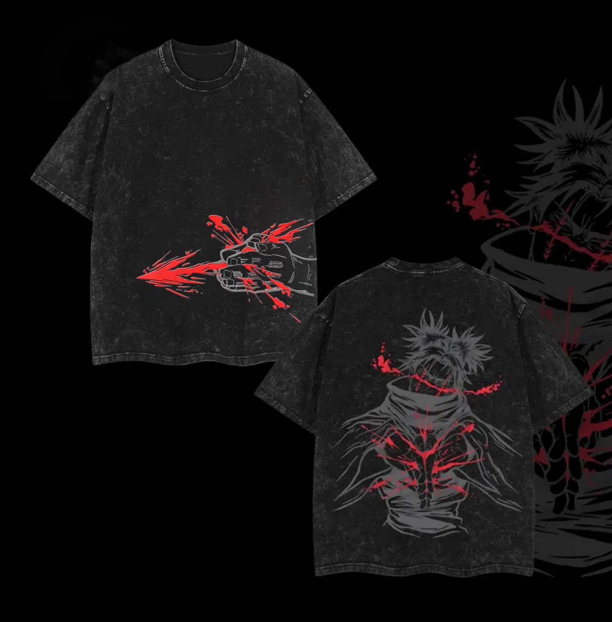 Jujutsu Kaisen Printed Unisex Washed T-Shirt