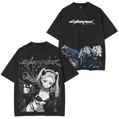Cyberpunk: Edgerunners Printed Unisex Washed T-Shirt