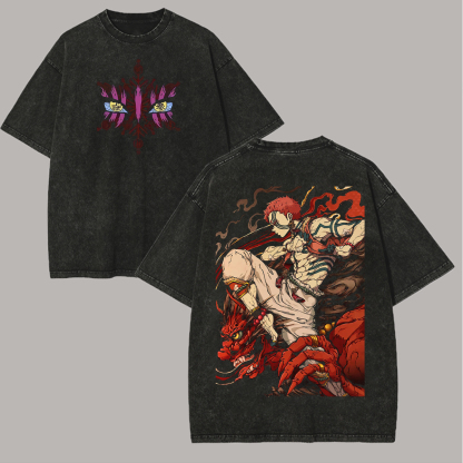 Demon Slayer Printed Unisex Washed T-Shirt