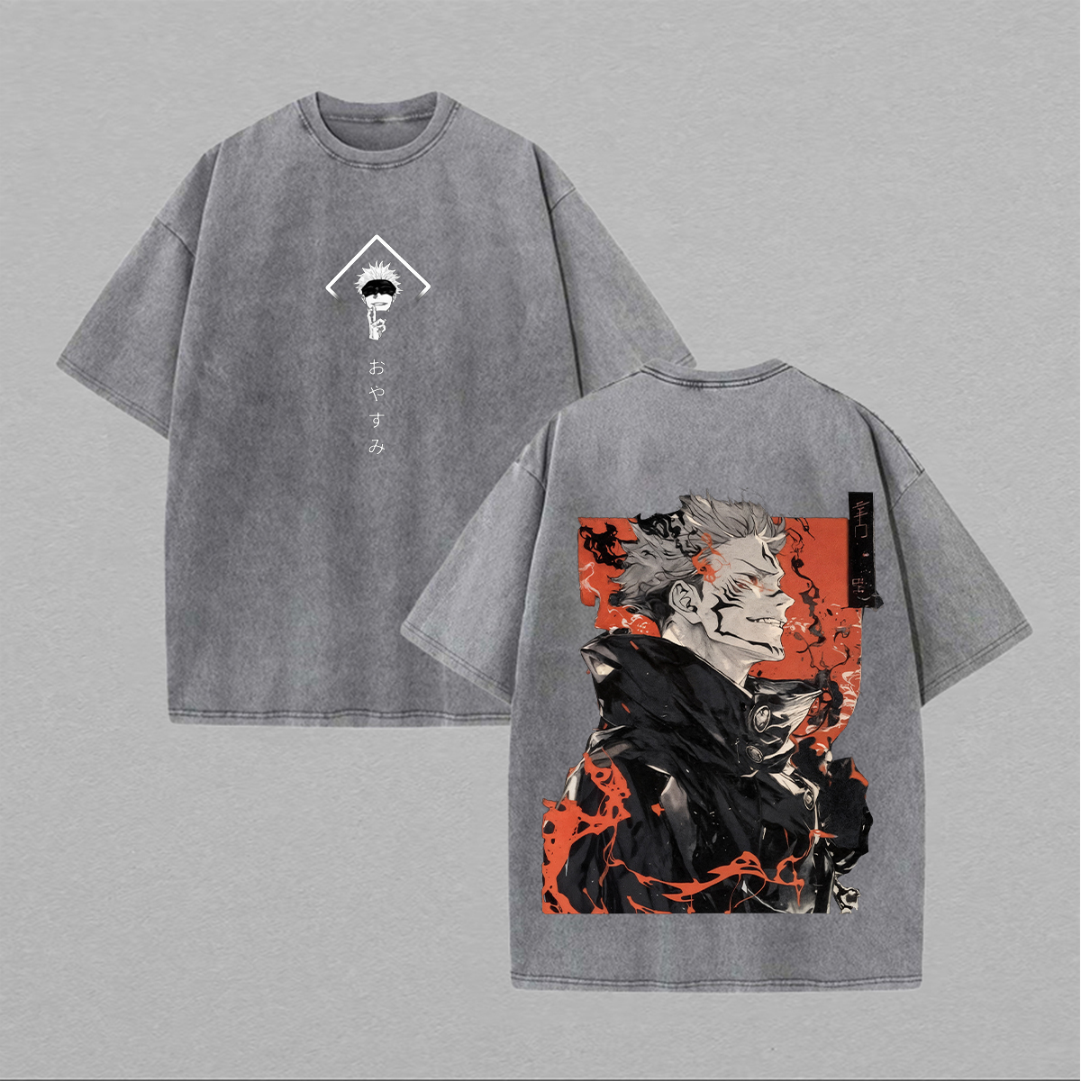 Jujutsu Kaisen Printed Unisex Washed T-Shirt
