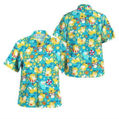 Pokemon Psyduck Button-Up Men's Shirt