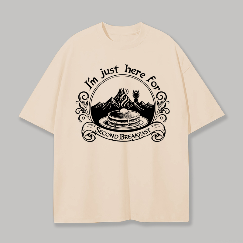 The Lord of The Rings The Second Breakfast Printed Unisex Oversized T-shirt