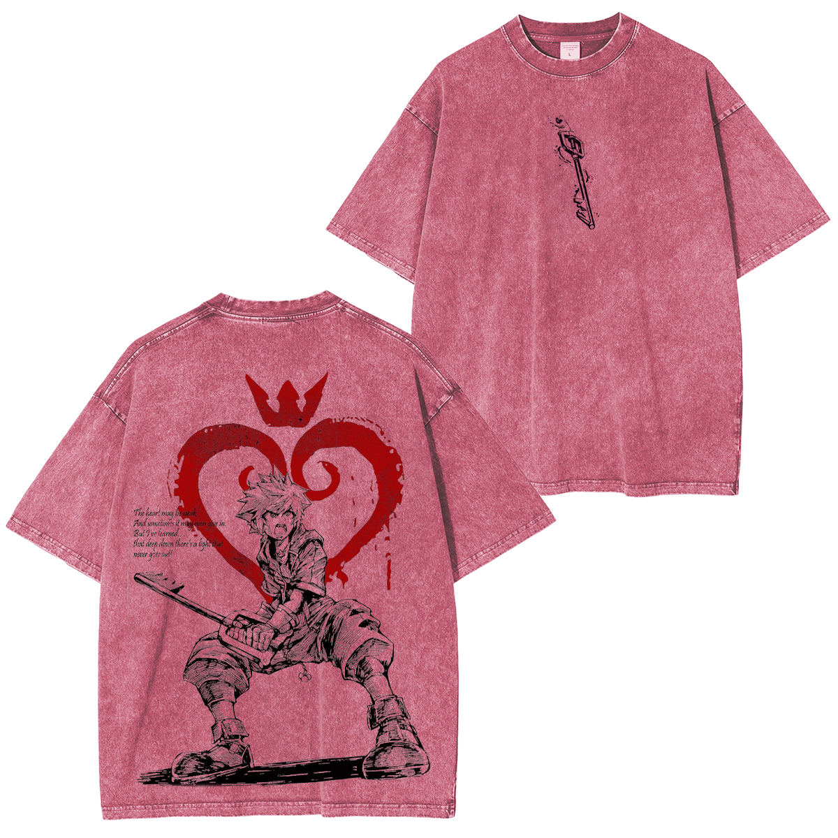 Kingdom Hearts Sora Printed Unisex Washed T-Shirt