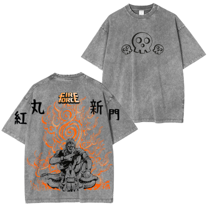 Fire Force Benimaru Shinmon Printed Unisex Washed T-Shirt