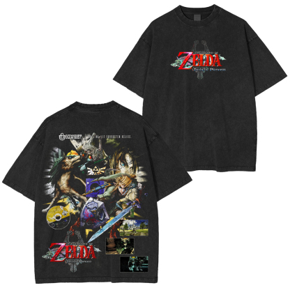 The Legend of Zelda: Twilight Princess Printed Unisex Washed T-Shirt