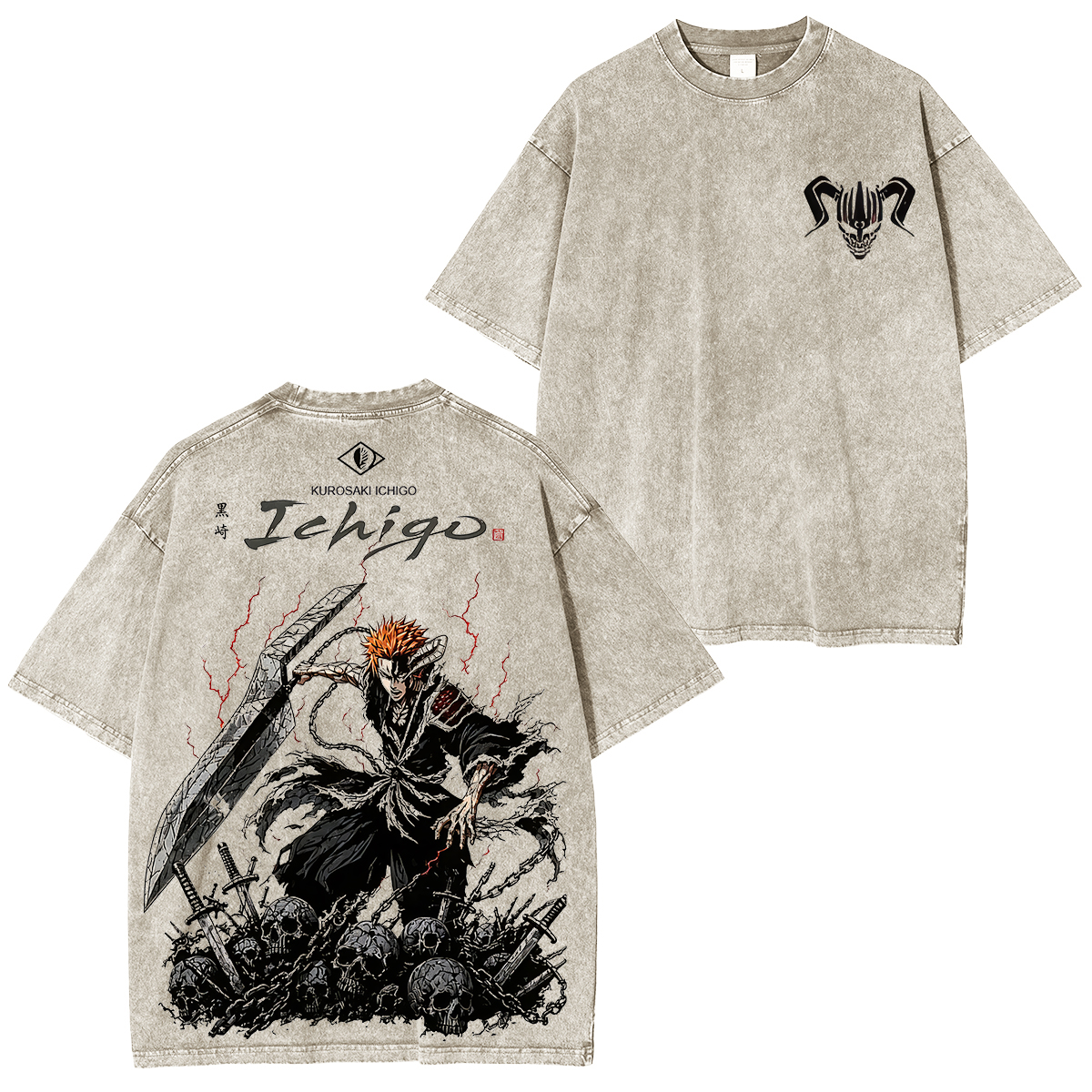Bleach Ichigo Printed Unisex Oversized T-Shirt